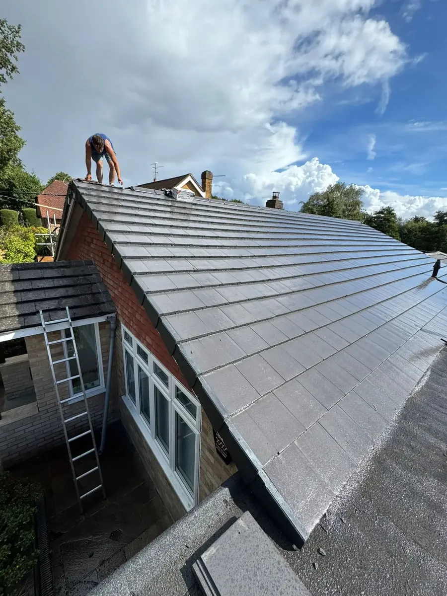 Full new clay tile roof on a detached Edinburgh home